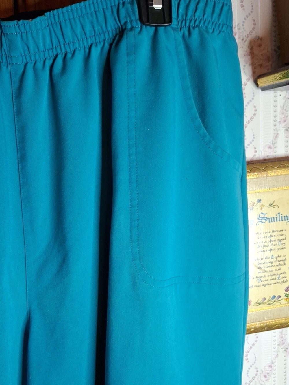 Dickies Teal Elastic-Waist Work Scrub Pants 2xl Preloved - Picture 4 of 8